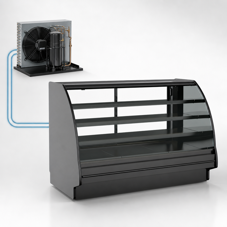 Product image #4 for Structural Concepts Fusion 52-Inch High Curved Glass Refrigerated Service Case, 123-3/8 Inch, Remote DX
