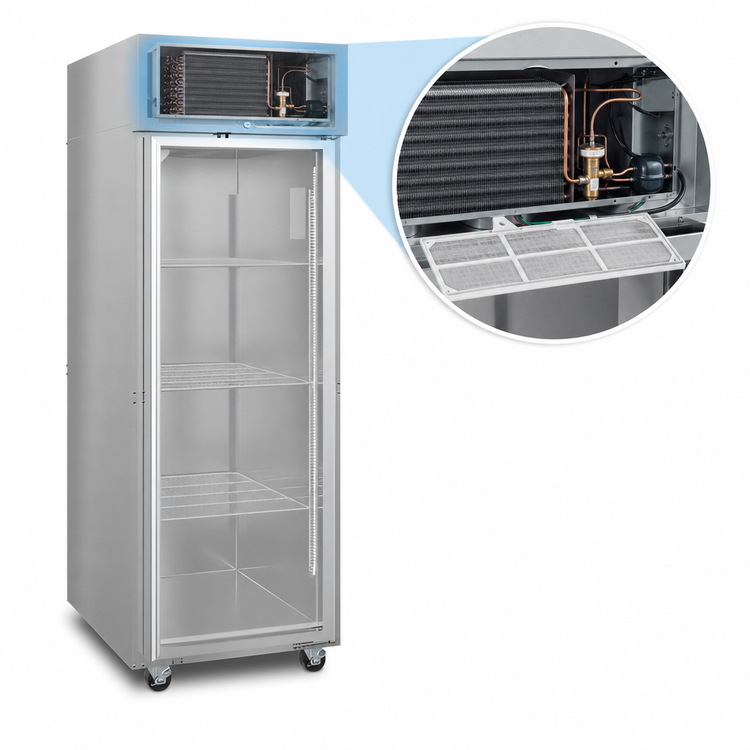 Product image #4 for Hoshizaki Steelheart F1A-FG One-Section Reach-In Freezer with Full Glass Door, 23.1 Cu. Ft., Stainless Steel