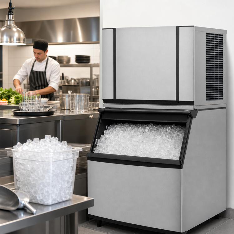 Product image #5 for Ice-O-Matic Elevation Series 30 Inch Water-Cooled Modular Full-Sized Cube Ice Maker, Self-Contained Condenser, 500 lb/Day