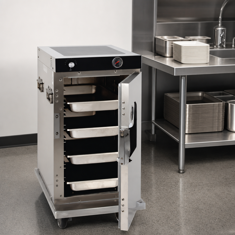 Product image #4 for Cres Cor Mobile Heated Correctional Cabinet, Half-Height, Insulated, 8-Pan Capacity