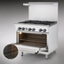 Thumbnail image #4 for Turbo Air Radiance 36-Inch Gas Restaurant Range with 6 Open Burners and Standard Oven