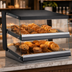 Thumbnail image #4 for BakeryXpress Countertop Self-Service Heated Food Display Case with 2 Slanted Shelves, 31-1/2 Inch Wide, 120V