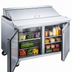 Thumbnail image #5 for Omcan 60-Inch Mega Refrigerated Sandwich/Salad Prep Table, Two-Section, Rear-Mount Self-Contained, 15 Cu. Ft.