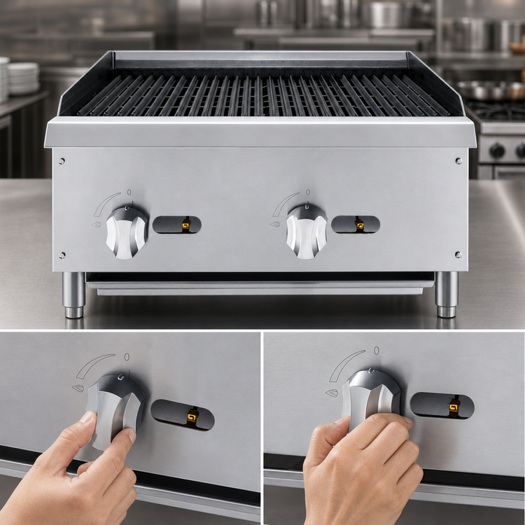 Product image #5 for General 24-Inch Countertop Gas Charbroiler, Radiant, 70,000 BTU