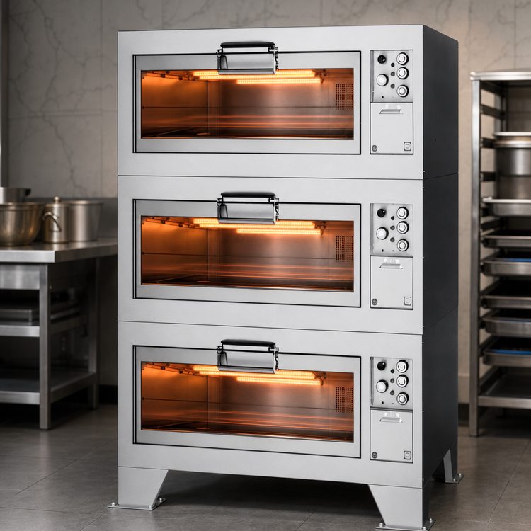 Product image #4 for Lang Marine Electric Double-Section Deck-Type Roast Oven, 12 kW, 16-Inch Bolt-Down Legs
