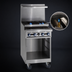 Thumbnail image #4 for Imperial Pro Series 24-Inch Gas Restaurant Range with 2 Open Burners, 2 Step-Up Burners, and Open Cabinet