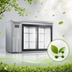 Thumbnail image #4 for Continental Refrigerator BB50SNSSSGDPT 50 Inch Shallow Depth Pass-Thru Back Bar Cooler with Sliding Glass Doors