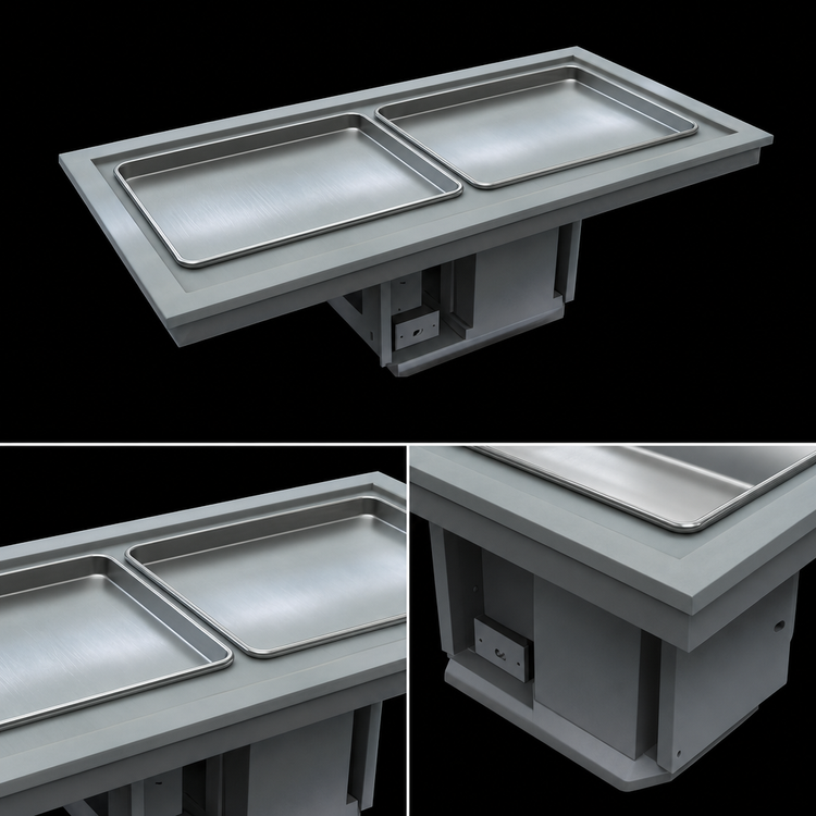 Product image #4 for Delfield N8240-STP Drop-In Frost Top, 2 Sheet Pan Capacity, Self-Contained R290 Refrigeration