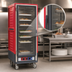 Thumbnail image #4 for Metro C5 3 Series Mobile Full Height Heated Holding & Proofing Cabinet with Red Insulation Armour, Clear Door, Fixed Wire Slides, 120V