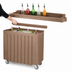 Thumbnail image #5 for Cambro Cambar 54-Inch Portable Beverage Bar with 80 lb Ice Sink, 5-Bottle Speed Rail, Vinyl Cover, Granite Sand