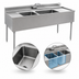 Thumbnail image #4 for Eagle Group 2200 Series 36-Inch Two-Compartment Underbar Sink Unit with Right Drainboard