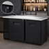 Thumbnail image #4 for True Two-Section 2-Door Back Bar Cooler with Stainless Steel Top, Self-Contained Side-Mounted Refrigeration, 69-1/8 Inch Wide