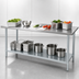 Thumbnail image #4 for Duke Manufacturing 144-Inch Stainless Steel Work Table with Galvanized Undershelf, 36-Inch High