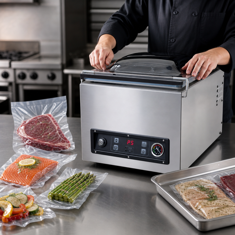 Product image #4 for Hamilton Beach Commercial PrimaVac HVC305-CE Countertop Single-Chamber In-Chamber Vacuum Sealer with 12-Inch Seal Bar