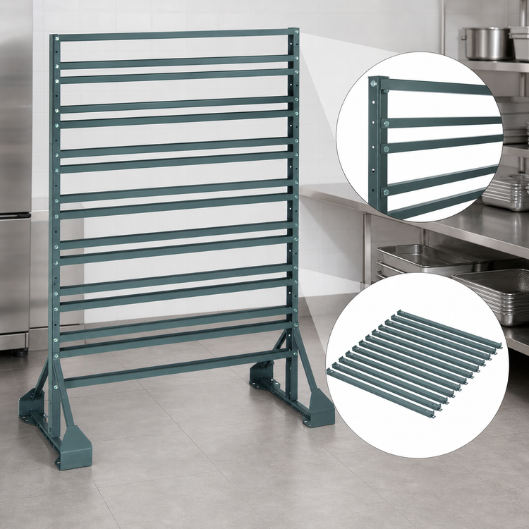 Product image #4 for Quantum Double-Sided Rail Rack with 16 Rails, 36 x 20 x 53 Inches, 1,500-Lb Capacity