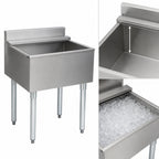 Thumbnail image #4 for Eagle Group 2200 Series B12IC-22 Underbar Ice Bin/Cocktail Unit, 12 x 24 in., 25 lb. Capacity, Sliding Cover, Without Cold Plate