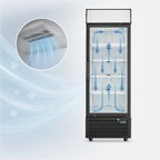 Thumbnail image #4 for Hurakan by Equip.me 1-Section Reach-In Glass Door Freezer Display, 15.2 Cu. Ft., Black