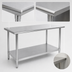 Thumbnail image #4 for Eagle Group Budget Series 84-Inch x 36-Inch Flat Top Work Table with Adjustable Undershelf