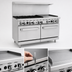 Thumbnail image #4 for CookRite 60-Inch LP Combination Gas Range with 6 Open Burners, 24-Inch Right Griddle, and 2 Standard Ovens