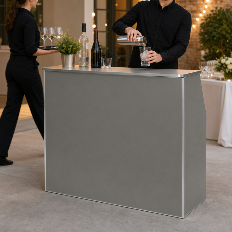 Product image #5 for Amara 4-Foot Folding Portable Bar Table, Laminate, Slate Gray