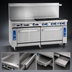 Thumbnail image #4 for 72-Inch Gas Restaurant Range with 6 Open Burners, 36-Inch Griddle, Convection Oven, and Cabinet Base
