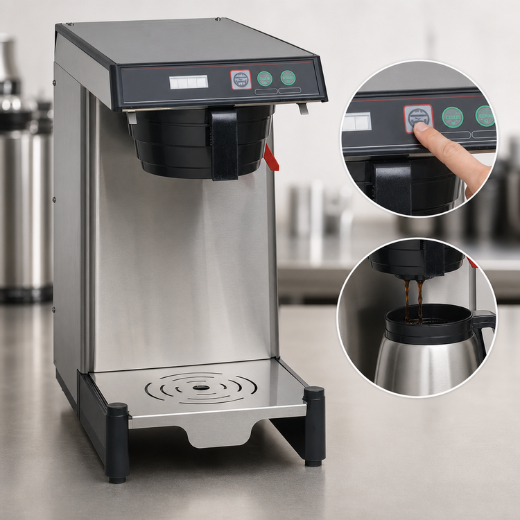 Product image #4 for BUNN SmartWAVE WAVE15-APS Automatic Fill Low Profile Wide Base Coffee Brewer for 1.9L Thermal Carafes and Airpots