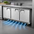 Thumbnail image #4 for Everest Refrigeration ETBR3 Three-Section Back-Mount Undercounter Worktop Refrigerator, 22 Cu. Ft., Solid Doors
