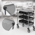 Thumbnail image #4 for Metro Chain Reaction Mobile 2-Tier Condiment Cart with 304 Stainless Steel Top Shelf and Adjustable Wire Bottom Shelf