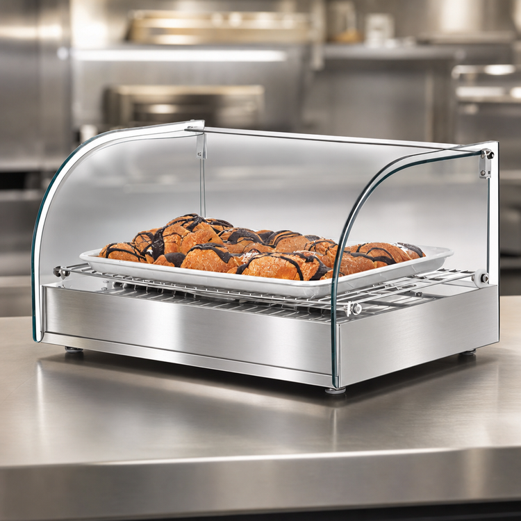 Product image #4 for Countertop Full-Service Hot Food Display Warmer with Curved Glass, 25 L