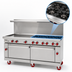 Thumbnail image #5 for American Range 72-Inch Gas Restaurant Range with 36-Inch Griddle, 6 Open Burners, and 2 Standard Ovens