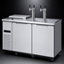 Thumbnail image #4 for Turbo Air Super Deluxe 2-Door Club Top Beer Dispenser for 2 Half-Barrel Kegs, Stainless Steel