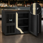 Thumbnail image #5 for Perlick Corporation BBS36 36-Inch One-Door Self-Contained Back Bar Refrigerator, Black with Stainless Steel Top, 7.4 Cu. Ft.