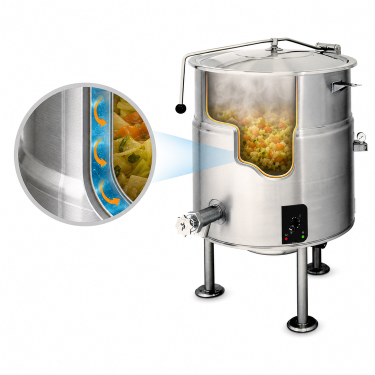 Product image #4 for Cleveland Range KEL60 60-Gallon Electric Tri-Leg 2/3 Jacketed Steam Kettle