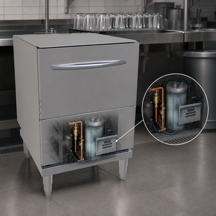 Product image #4 for Glastender GD24HT 24-Inch High-Temperature Door-Type Underbar Glasswasher with Built-In Booster