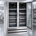Thumbnail image #4 for Howard-McCray Two-Section Hinged Glass Door Freezer Merchandiser, 42 Cu. Ft., Bottom-Mount Self-Contained, Stainless Steel