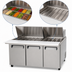 Thumbnail image #4 for Migali Competitor Series® 72.7-Inch 3-Section Big Top Sandwich Prep Table, 30-Pan, Rear-Mount Self-Contained Refrigeration
