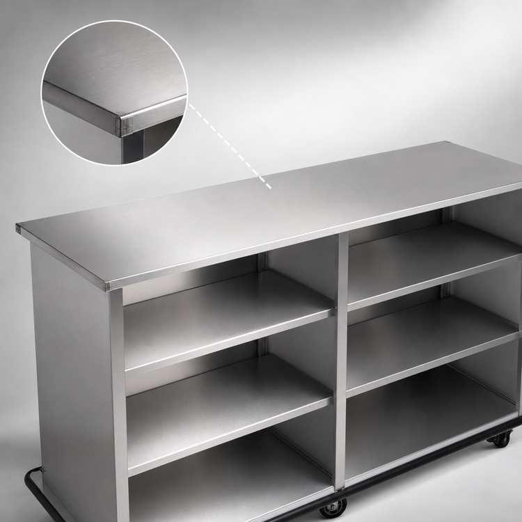 Product image #4 for Weather-All Stainless Steel Portable Back Bar, 3-Sided Enclosed, 8-Foot