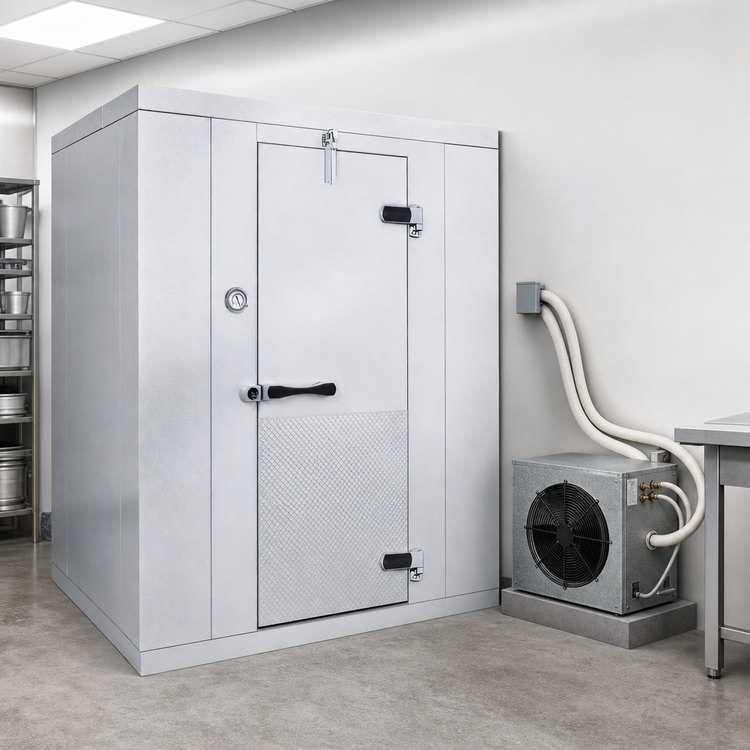 Product image #4 for Kold-Front Indoor Walk-In Cooler with Floor, Remote Refrigeration, 7' 9" x 9' 8" x 8' 6.25"