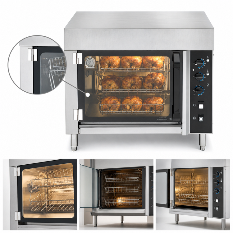 Product image #5 for Vollrath Countertop Chicken Rotisserie Oven with Glass Panel, 8-Chicken Capacity, 208-240V