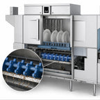 Thumbnail image #4 for Hobart Warewash - Flow CL76-ADV+BUILDUP Single-Tank Conveyor Dishwasher, 245 Racks/Hour, High/Low Temp Convertible