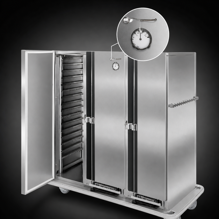 Product image #4 for Carter-Hoffmann PH1250 Mobile Heated Holding Cabinet for Food Transport, 3-Door, 50 Pan Capacity