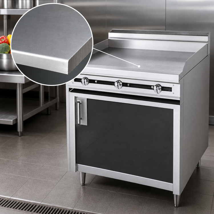 Product image #4 for Titan JTRH-36G 36-Inch Heavy Duty Gas Griddle Range with Cabinet Base and Manual Controls