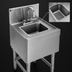 Thumbnail image #4 for Spec-Bar 18-Inch x 24-Inch Single-Compartment Wet Waste Sink with Deck-Mount Faucet
