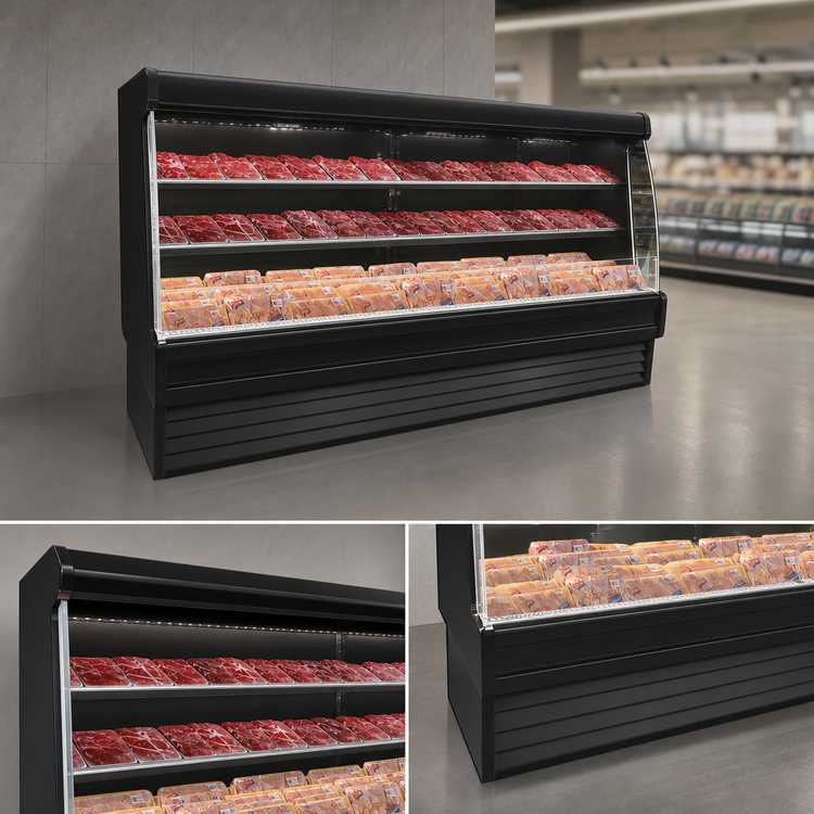 Product image #4 for Howard-McCray 35E Series Low-Profile Packaged Meats Open Merchandiser, Remote Refrigeration, LED Shelving, 63-Inch Wide