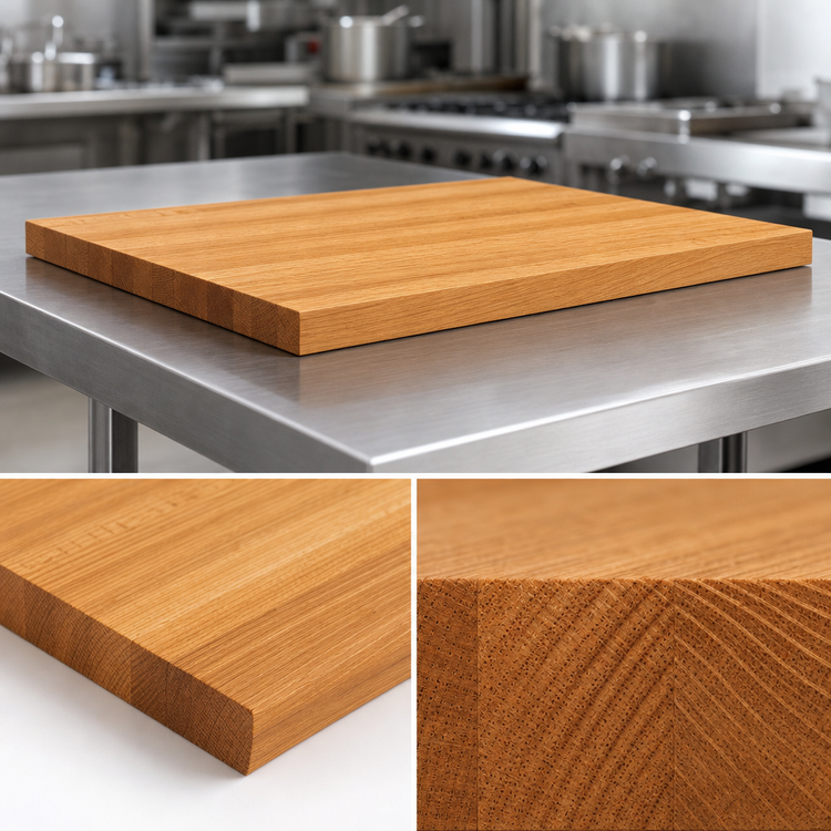 Product image #4 for John Boos Appalachian Red Oak Island Countertop, 144 x 48 x 1-3/4 Inch, Edge Grain, Varnique Finish