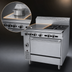 Thumbnail image #4 for Garland Cuisine Series 36-Inch Heavy Duty Combination Top Gas Range with Standard Oven, 2 Open Burners and Front-Fired Hot Top
