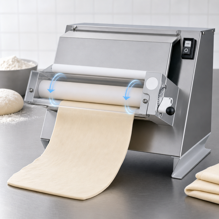 Product image #4 for BakeMax BMEPS12 Countertop Single-Pass Dough Sheeter, 11-3/4-Inch Sheet Width