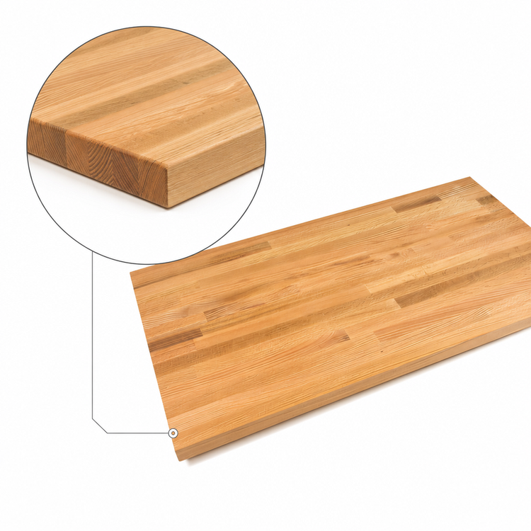 Product image #4 for John Boos Appalachian Red Oak Blended Edge Grain Kitchen Countertop, 96 x 25 x 1-1/2 Inch, Penetrating Oil Finish