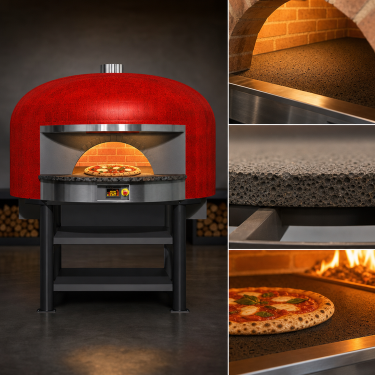 Product image #4 for Marra Forni NP80G Neapolitan Gas-Fired Brick Pizza Oven with 31.5-Inch Round Hearth and Programmable Touchscreen