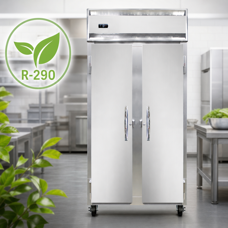 Product image #4 for Continental Refrigerator 2FSENSS Slim Line Two-Section Full-Height Solid Door Reach-In Freezer, Standard Depth